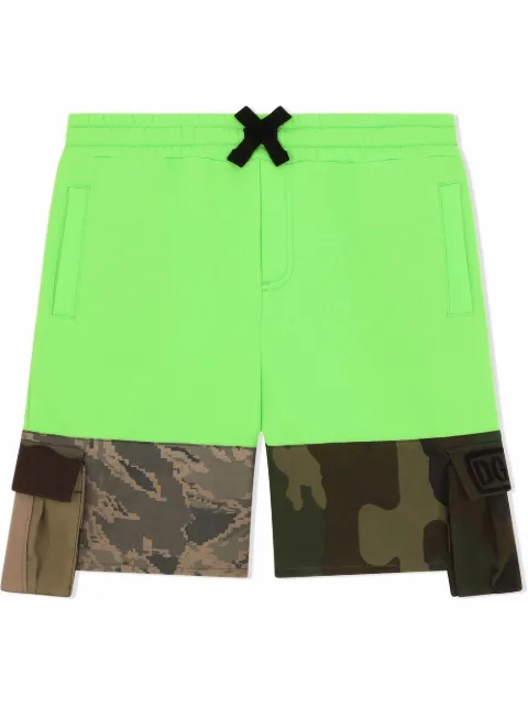 Dolce & Gabbana Kids camouflage patchwork shorts