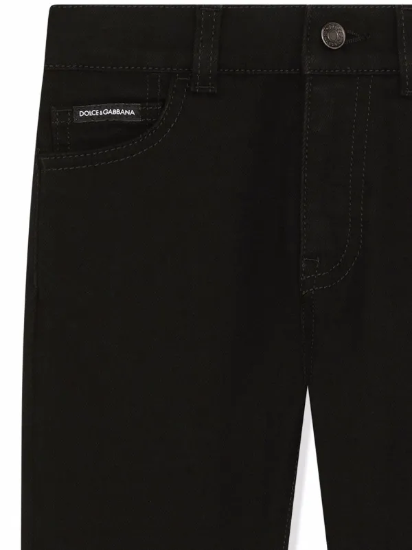 Shop Dolce \u0026 Gabbana Kids mid-rise slim 