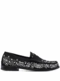 RHUDE bandana-print raw-cut loafers - Black