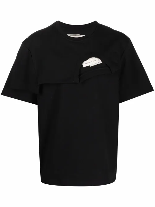 T-shirt asymétrique à design superposé - Feng Chen Wang - Modalova