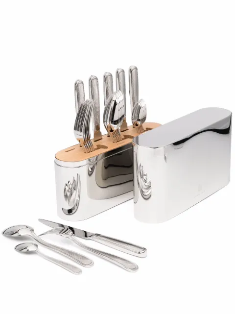 Christofle Concorde stainless steel flatware storage