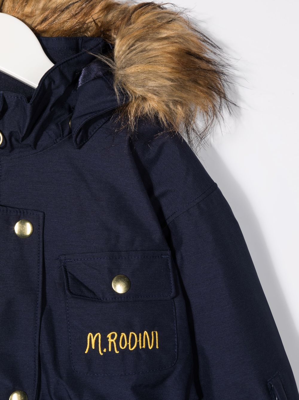 фото Mini rodini лыжная куртка с вышитым логотипом