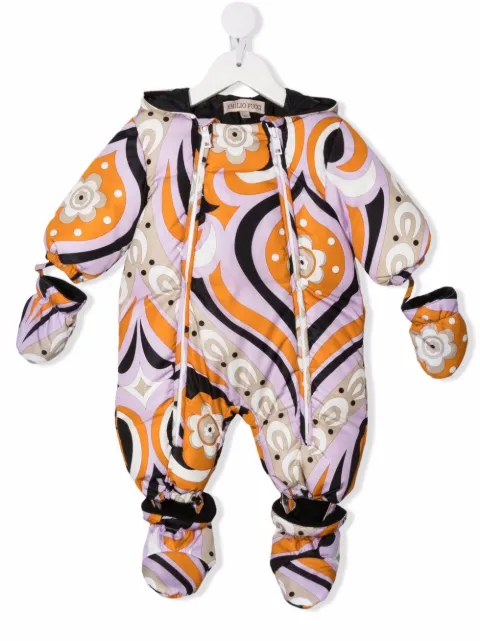 Emilio Pucci Junior بدلة تزلج بطبعة زهور