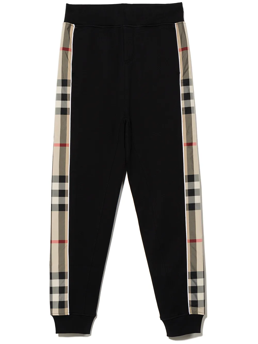 BURBERRY TEEN CHECK STRIPE TRACK PANTS