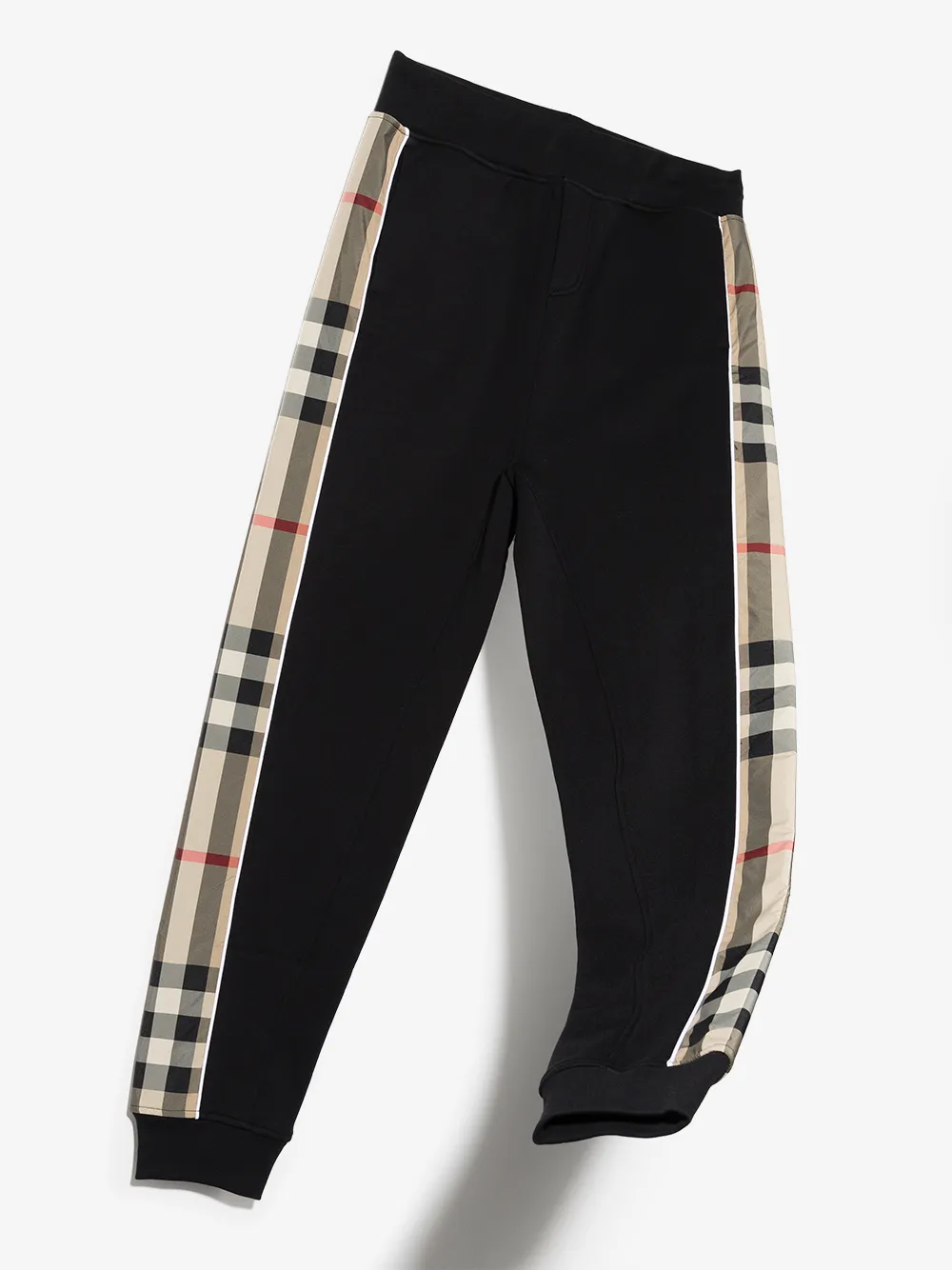 BURBERRY TEEN CHECK STRIPE TRACK PANTS