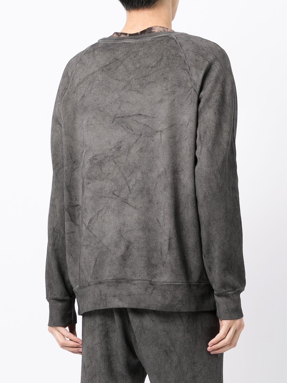 Shop Avant Toi Dirty-effect Sweatshirt In Grau