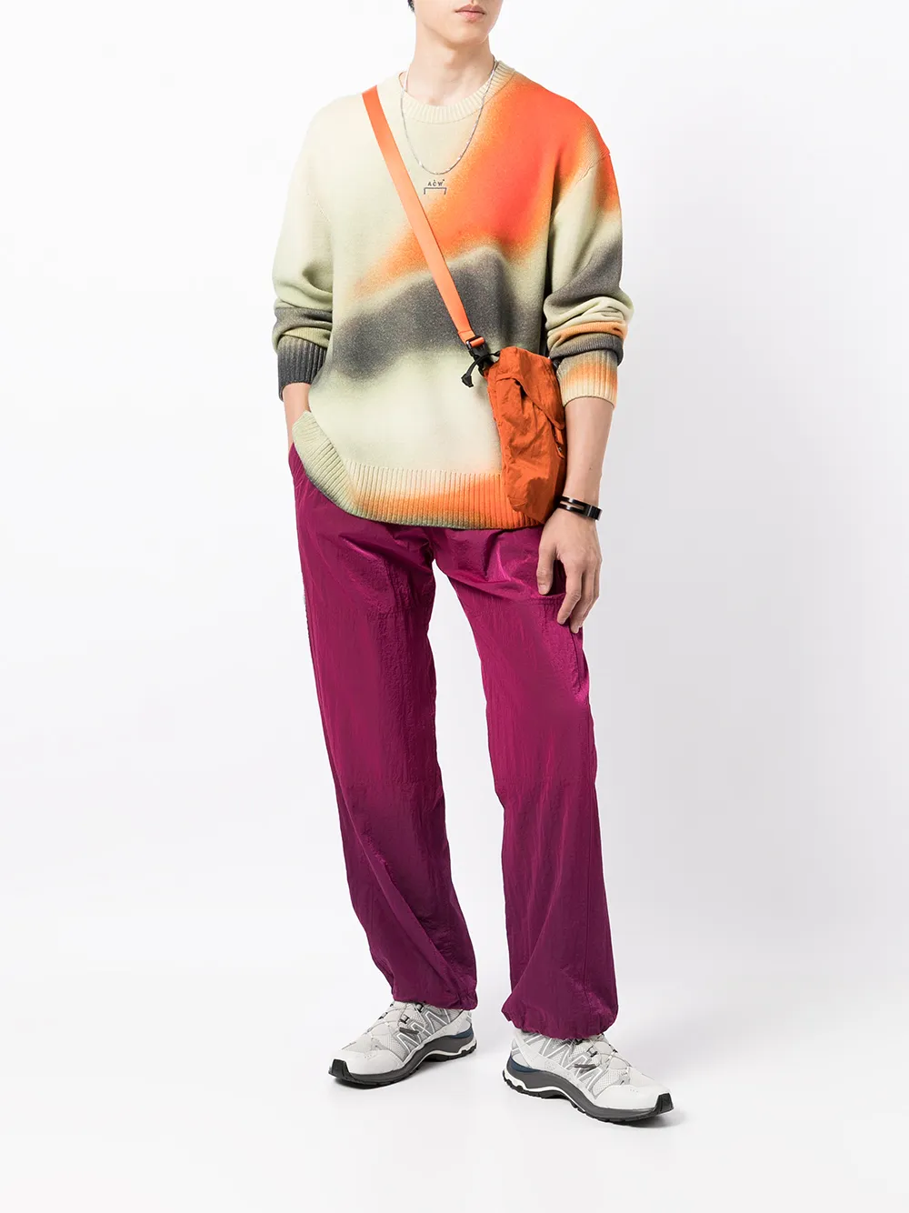 A-COLD-WALL* Wollen trui met print - Wit