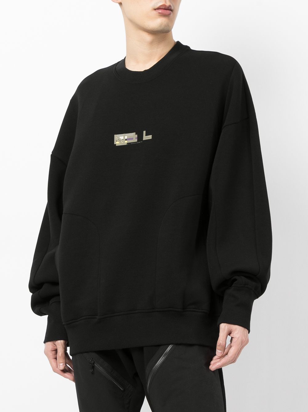 Shop Niløs Logo-print Sweatshirt In Black