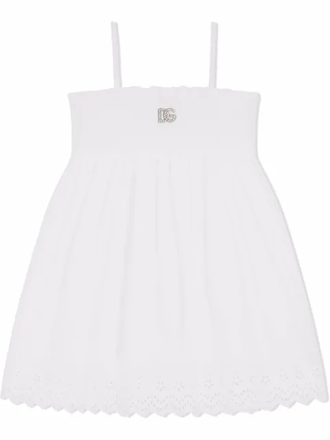Dolce & Gabbana Kids embroidered poplin sundress