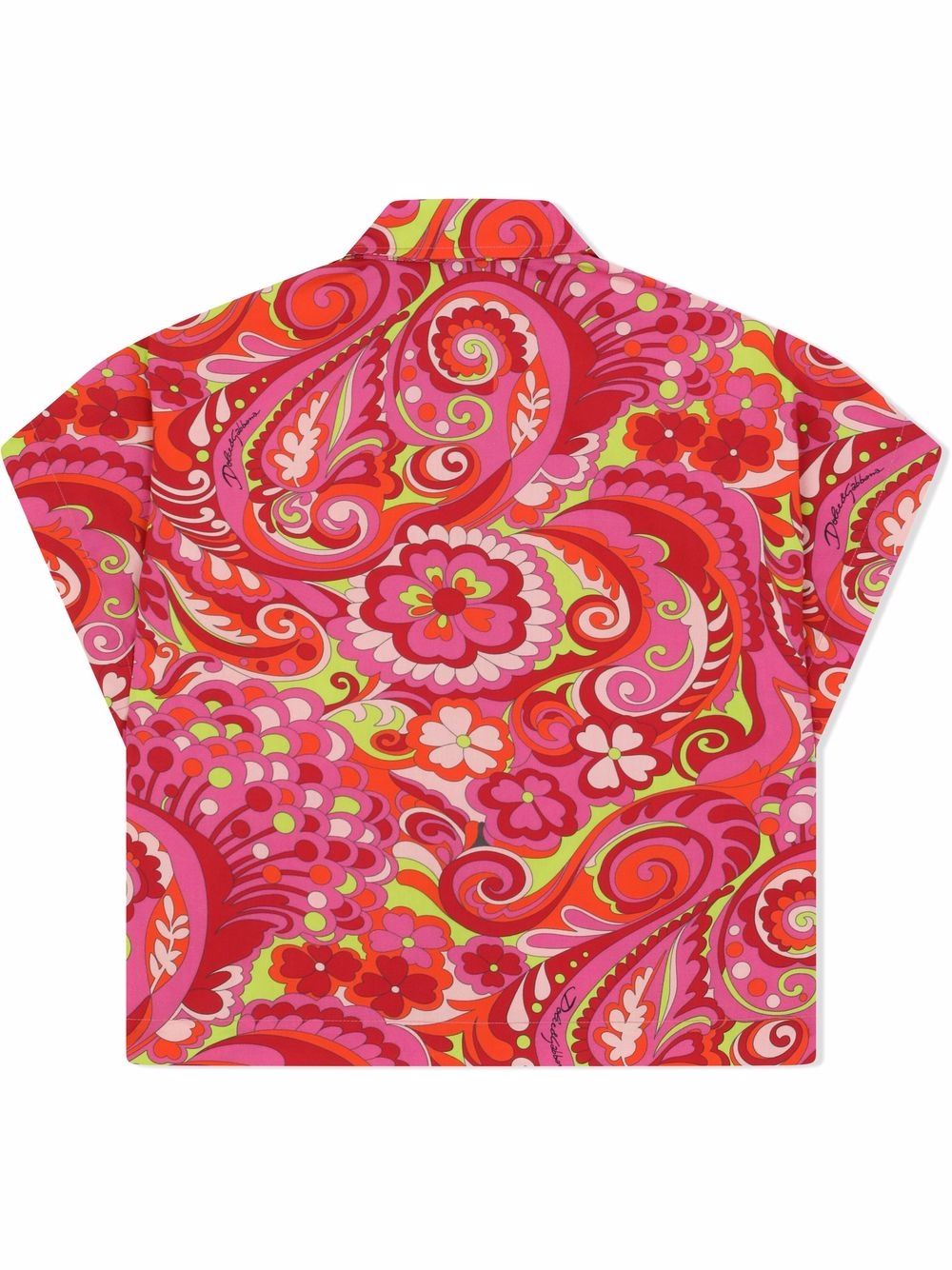 Shop Dolce & Gabbana Floral Paisley Print Shirt In Pink