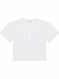 ＜Farfetch＞ Dolce & Gabbana Kids ドルチェ＆ガッバーナキッズ ロゴ Tシャツ - ホワイト画像