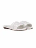 Dolce & Gabbana Kids DG Millenials leather sandals - White