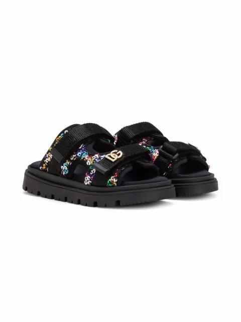 Dolce & Gabbana Kids sequin touch-strap sandals