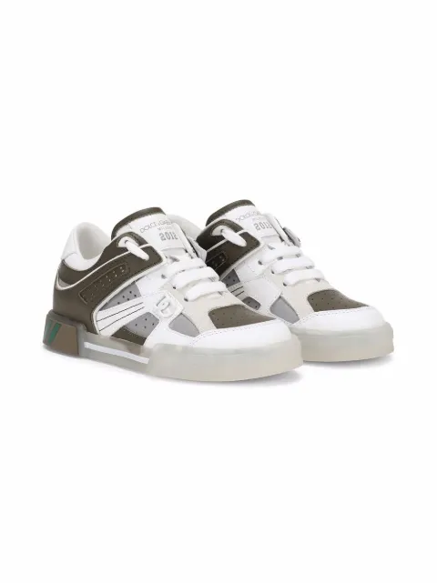 Dolce & Gabbana Kids colour-block leather sneakers