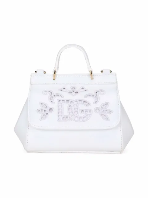 Dolce & Gabbana Kids mini Sicily logo-intarsia top-handle bag