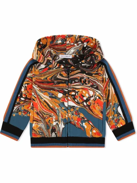 Dolce & Gabbana Kids graphic-print zip-front hoodie