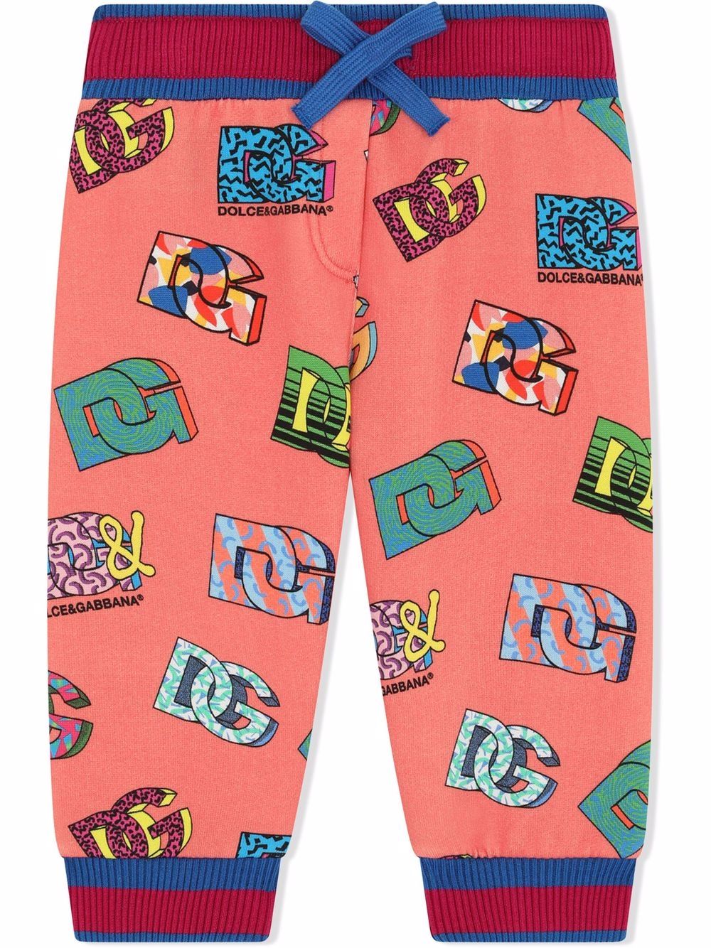 

Dolce & Gabbana Kids pants con logo estampado - Rosado