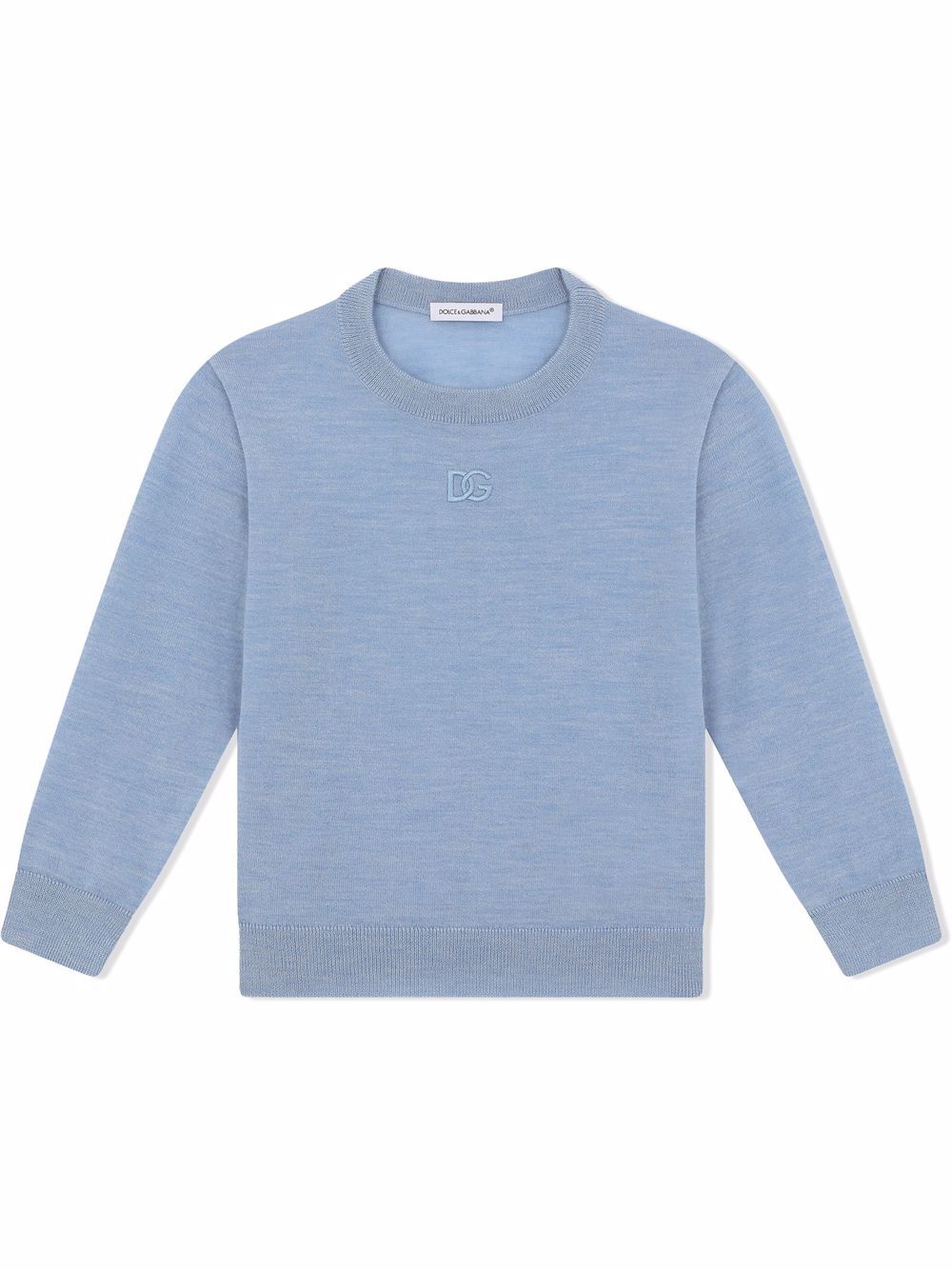 Dolce & Gabbana Kids DG-logo cashmere jumper - Blue