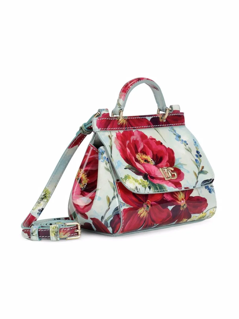 фото Dolce & gabbana kids сумка на плечо sicily с цветочным принтом
