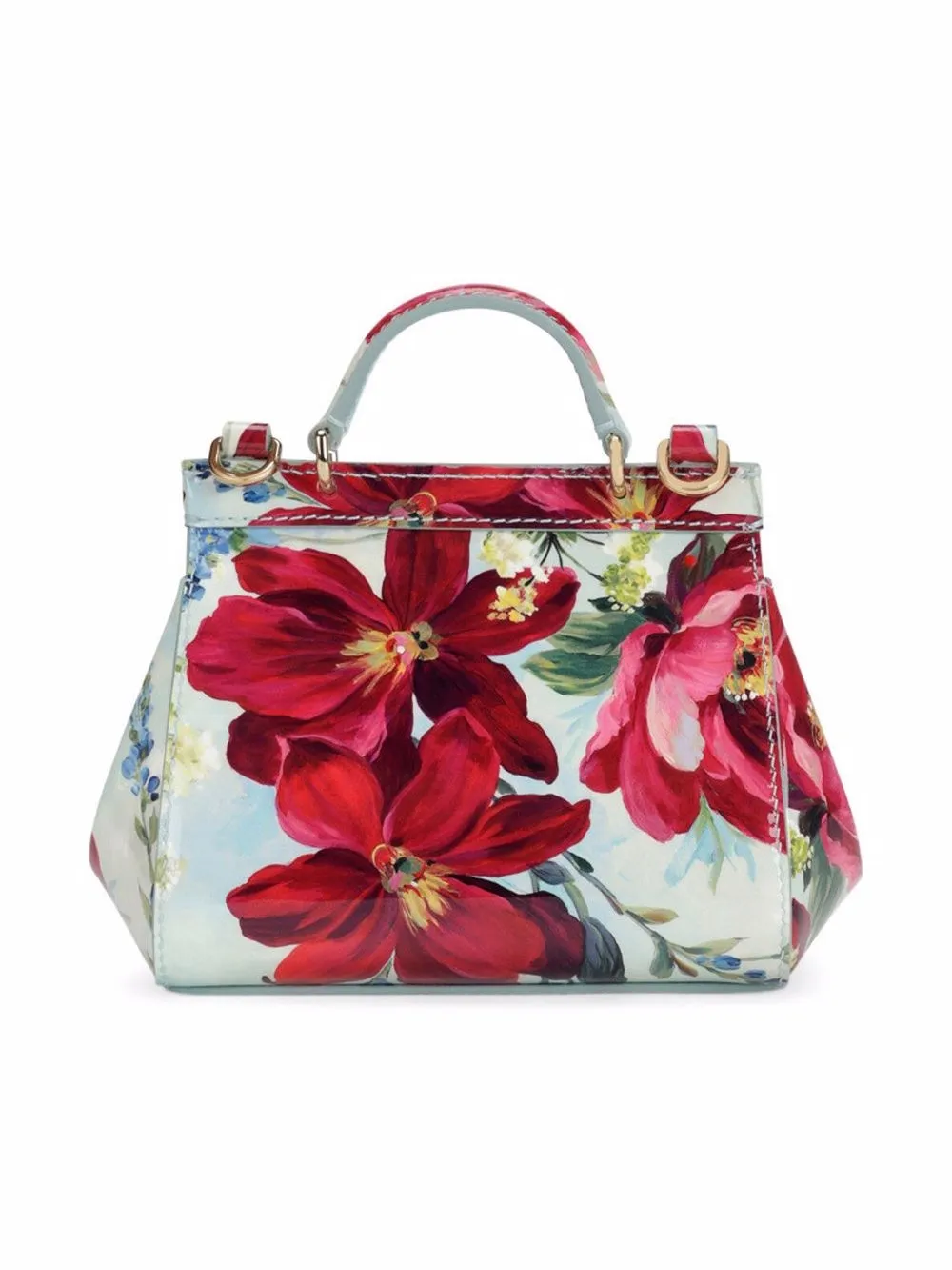 фото Dolce & gabbana kids сумка на плечо sicily с цветочным принтом