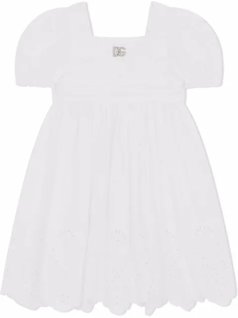 Dolce & Gabbana Kids broderie-anglaise poplin dress