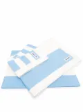 Sunnei two-tone cotton bedding set - Blue