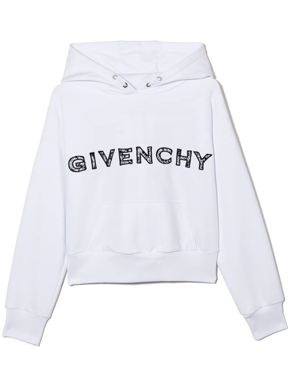 Givenchy Kids hoodie con logo bordado - Blanco