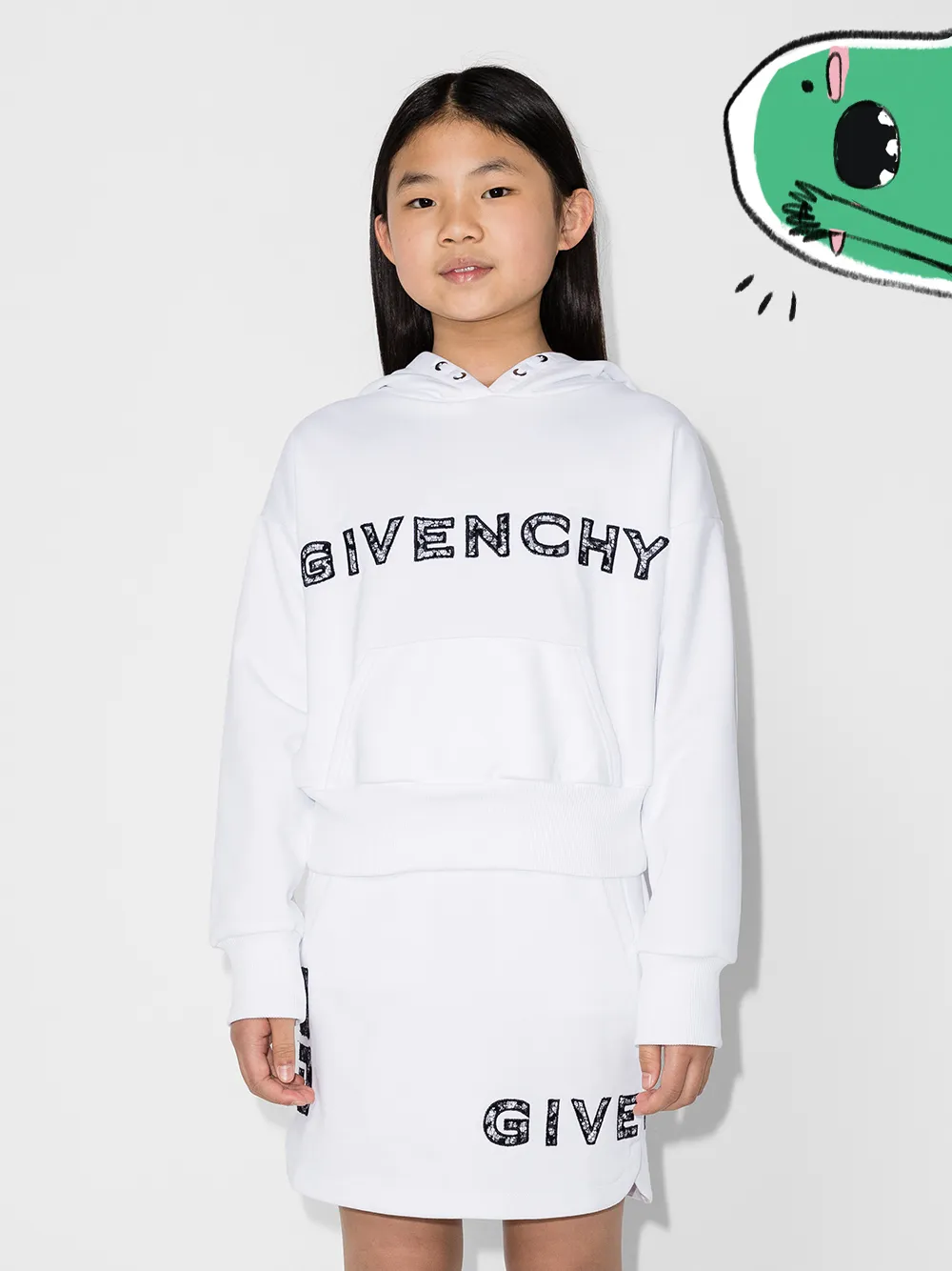 Givenchy Kids Hoodie met geborduurd logo - Wit