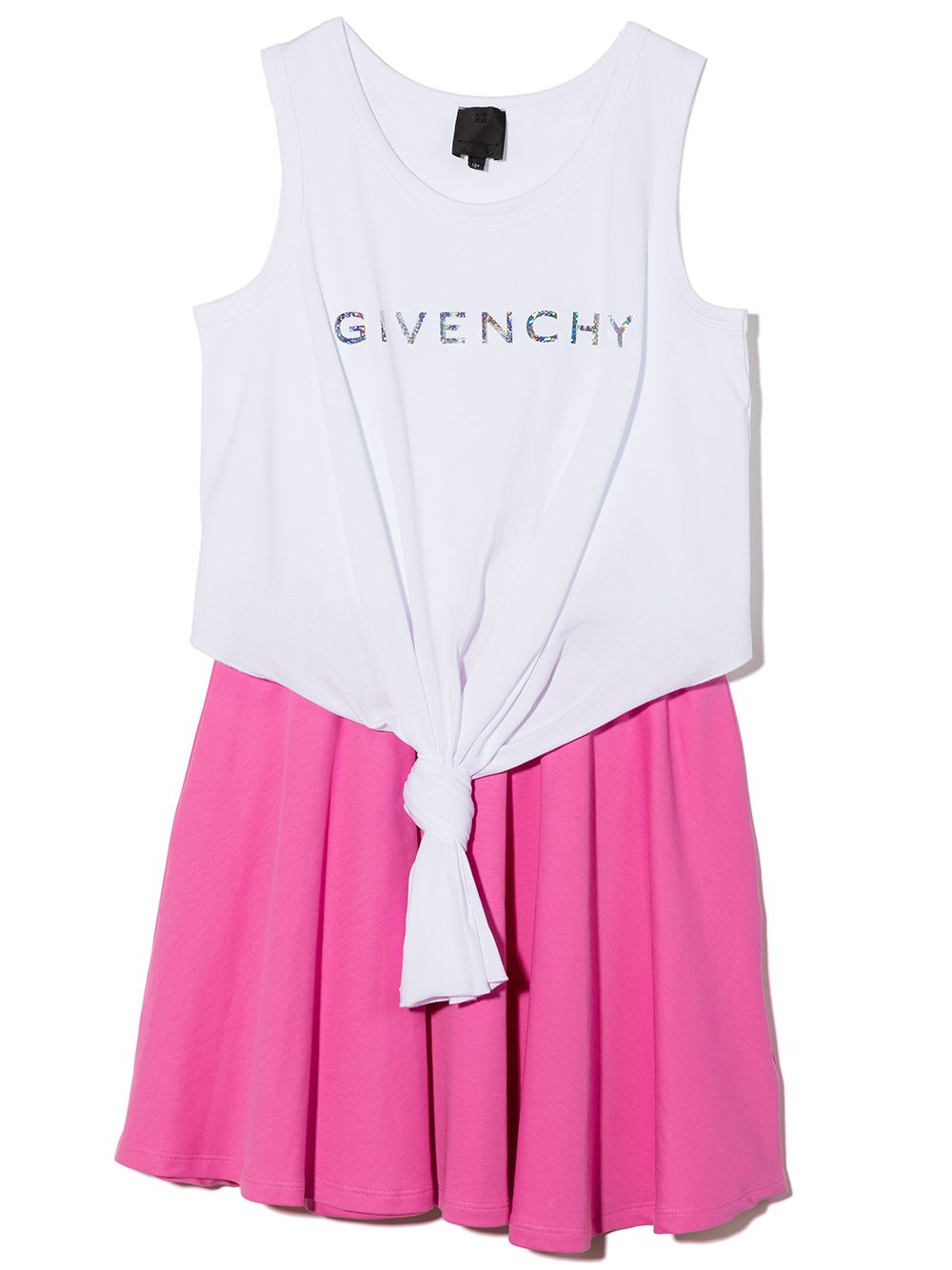 фото Givenchy kids многослойное платье с логотипом