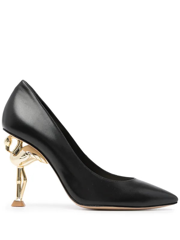 Sophia Webster swan-heel Leather Pumps 