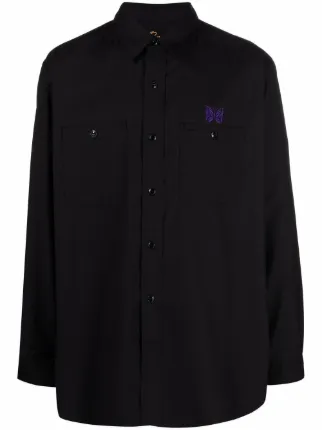Shop Needles gabardine work shirt with 