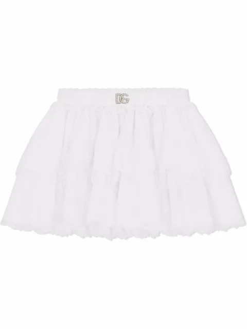 Dolce & Gabbana Kids broderie-anglaise poplin skirt