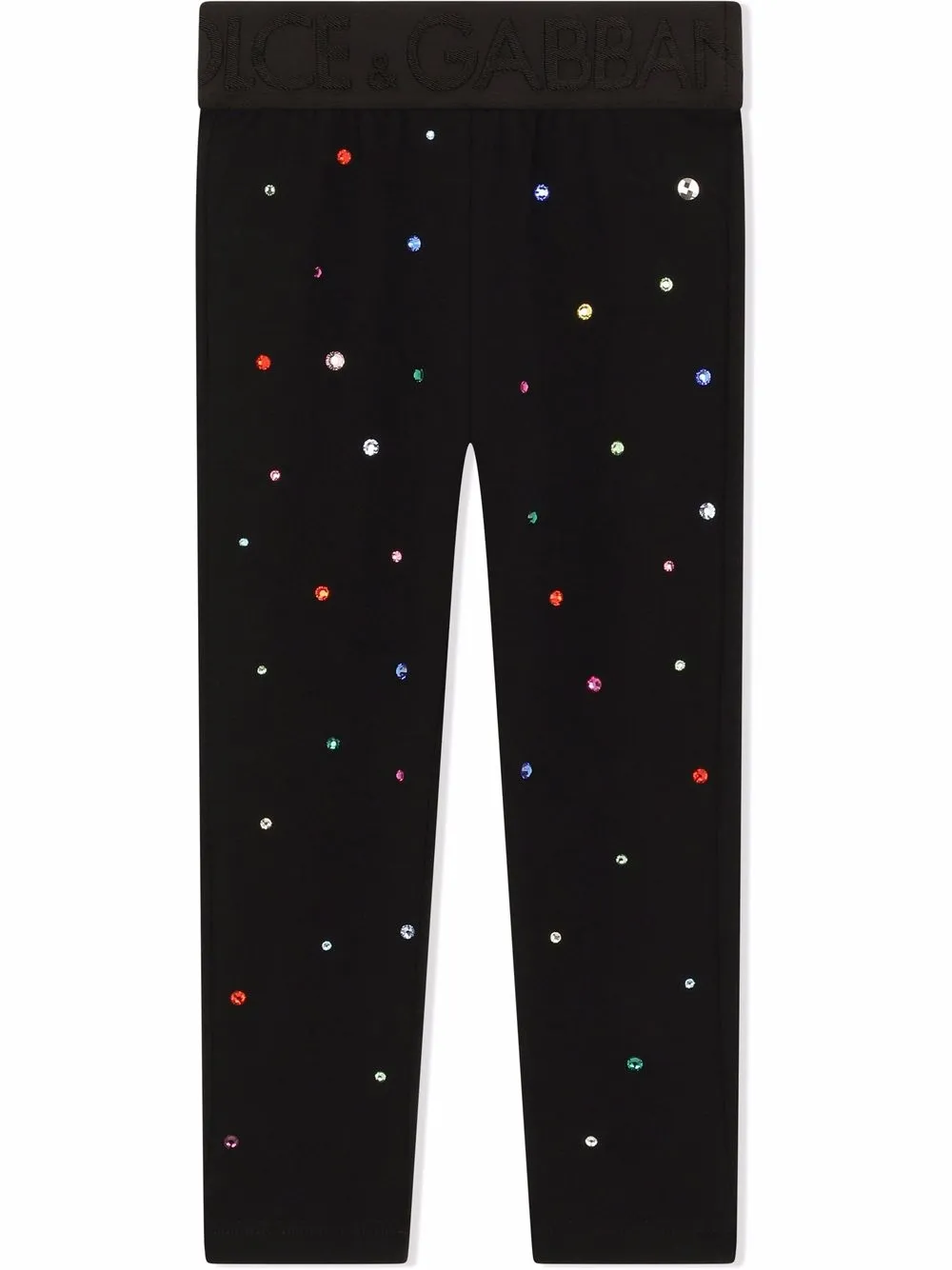 

Dolce & Gabbana Kids leggins con logo en la pretina - Negro