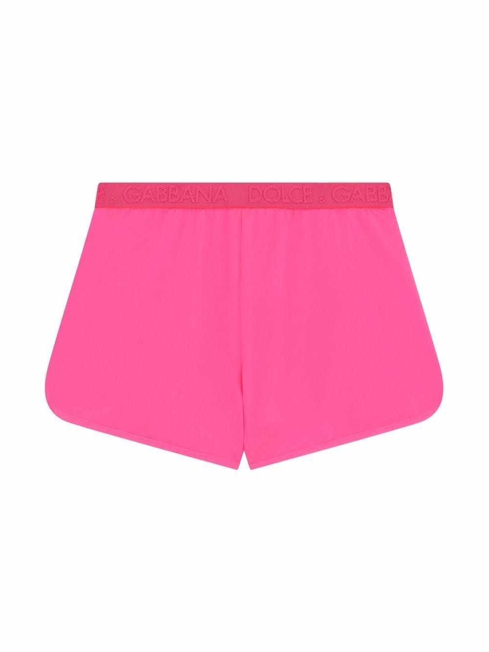 Shop Dolce & Gabbana Logo Waistband Shorts In Pink