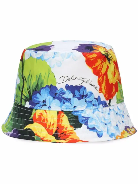 Dolce & Gabbana Kids floral print bucket hat