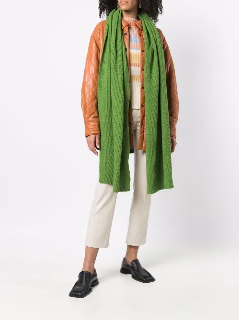 green ganni scarf