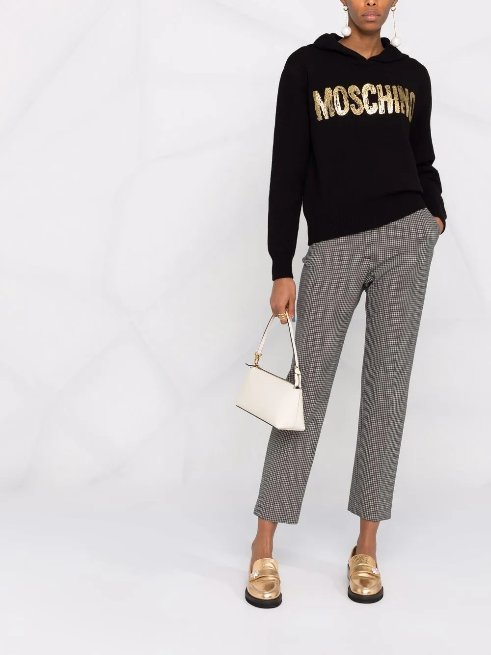 фото Moschino трикотажное худи с логотипом