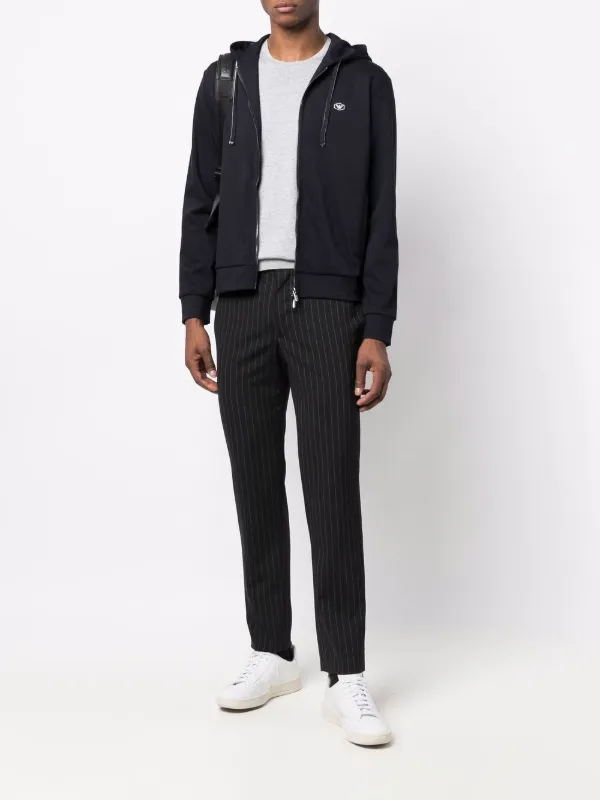 【EMPORIO ARMANI】 Men's Banding Hem Reversible Hood Zip-up undefined