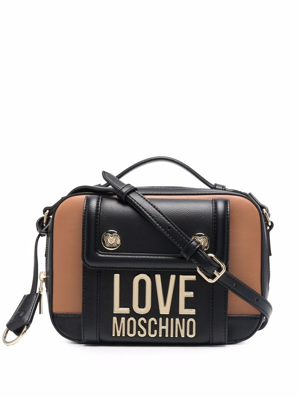 фото Love moschino сумка-тоут в стиле колор-блок с логотипом