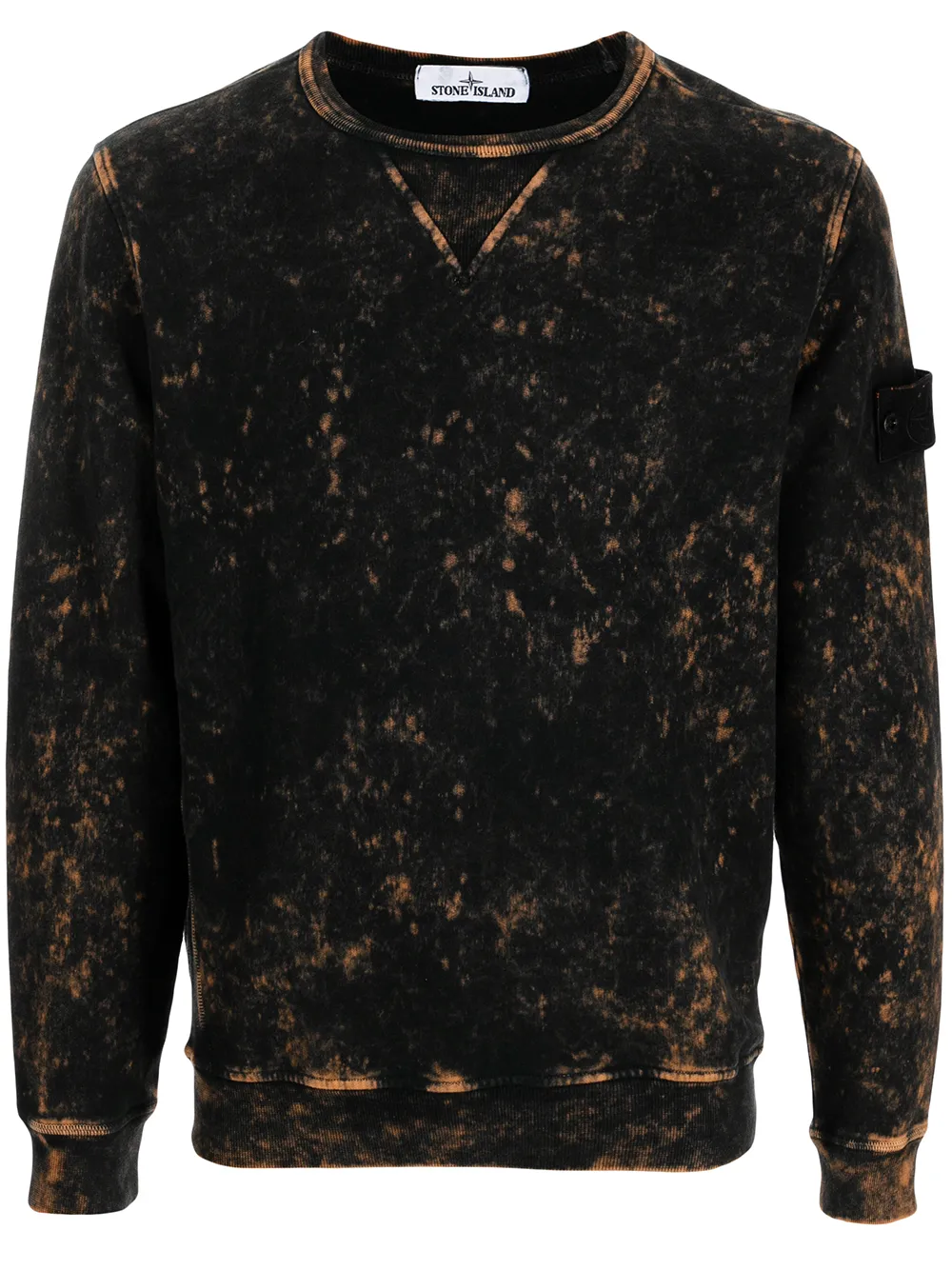 фото Stone island выбеленная толстовка с нашивкой compass