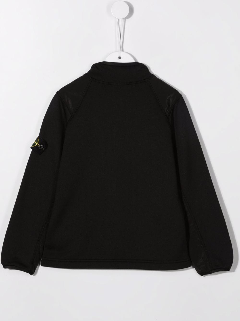 Shop Stone Island Junior Logo-patch Pullover Sweatshirt In Black