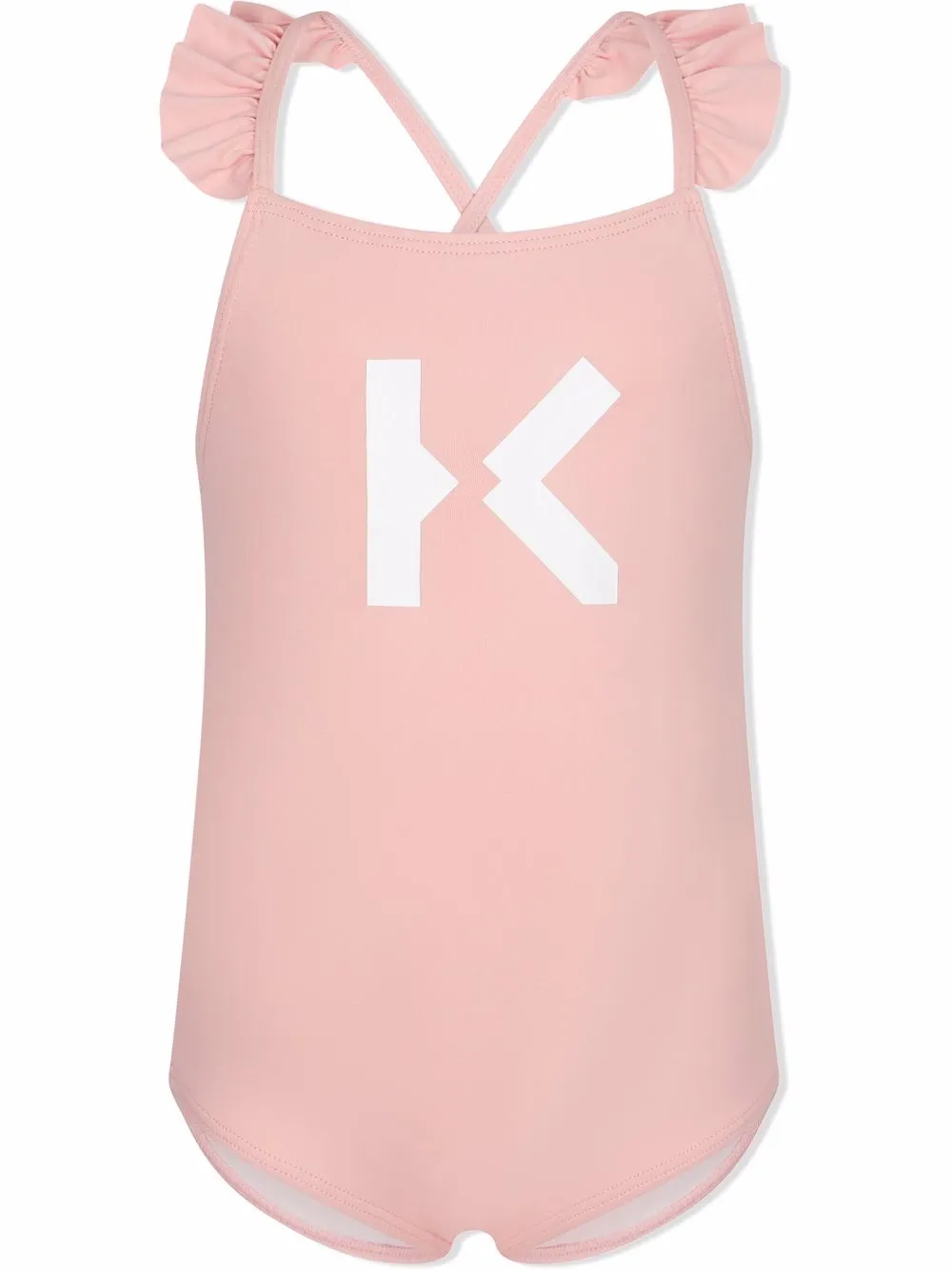 Kenzo Kids купальник с оборками и логотипом