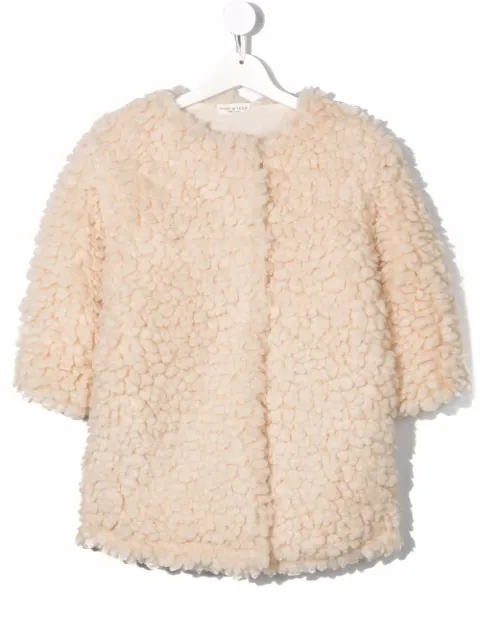 Babe And Tess faux-shearling mid-length coat