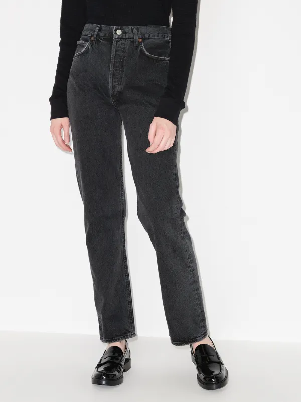 AGOLDE '90s Pinch Waist straight-leg Jeans | Black | FARFETCH
