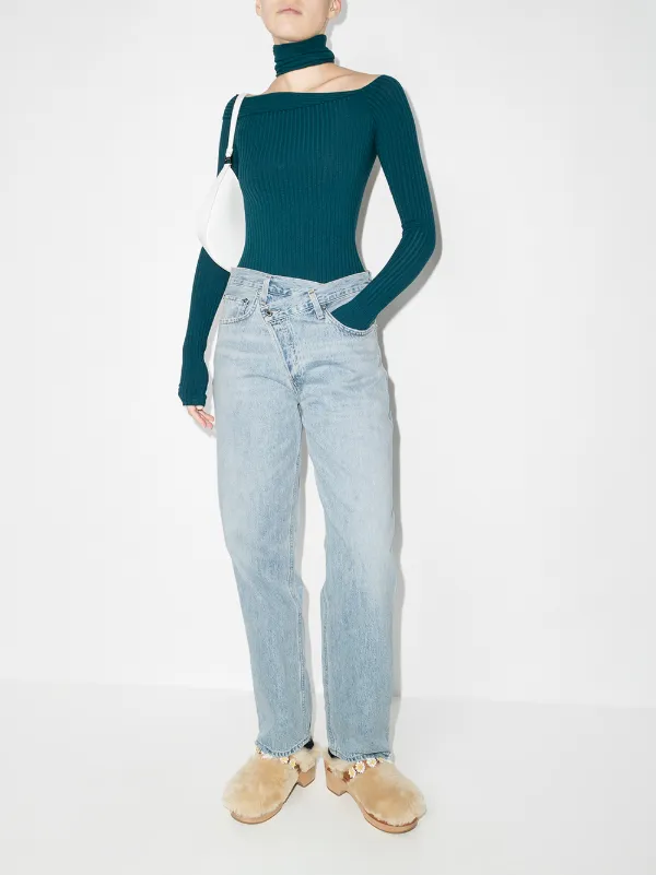 AGOLDE Criss Cross straight leg Jeans Farfetch