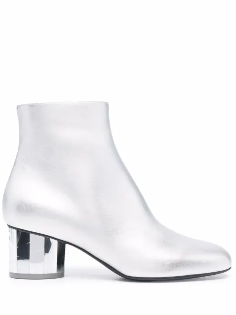 Ferragamo Mirrored heel leather ankle boots