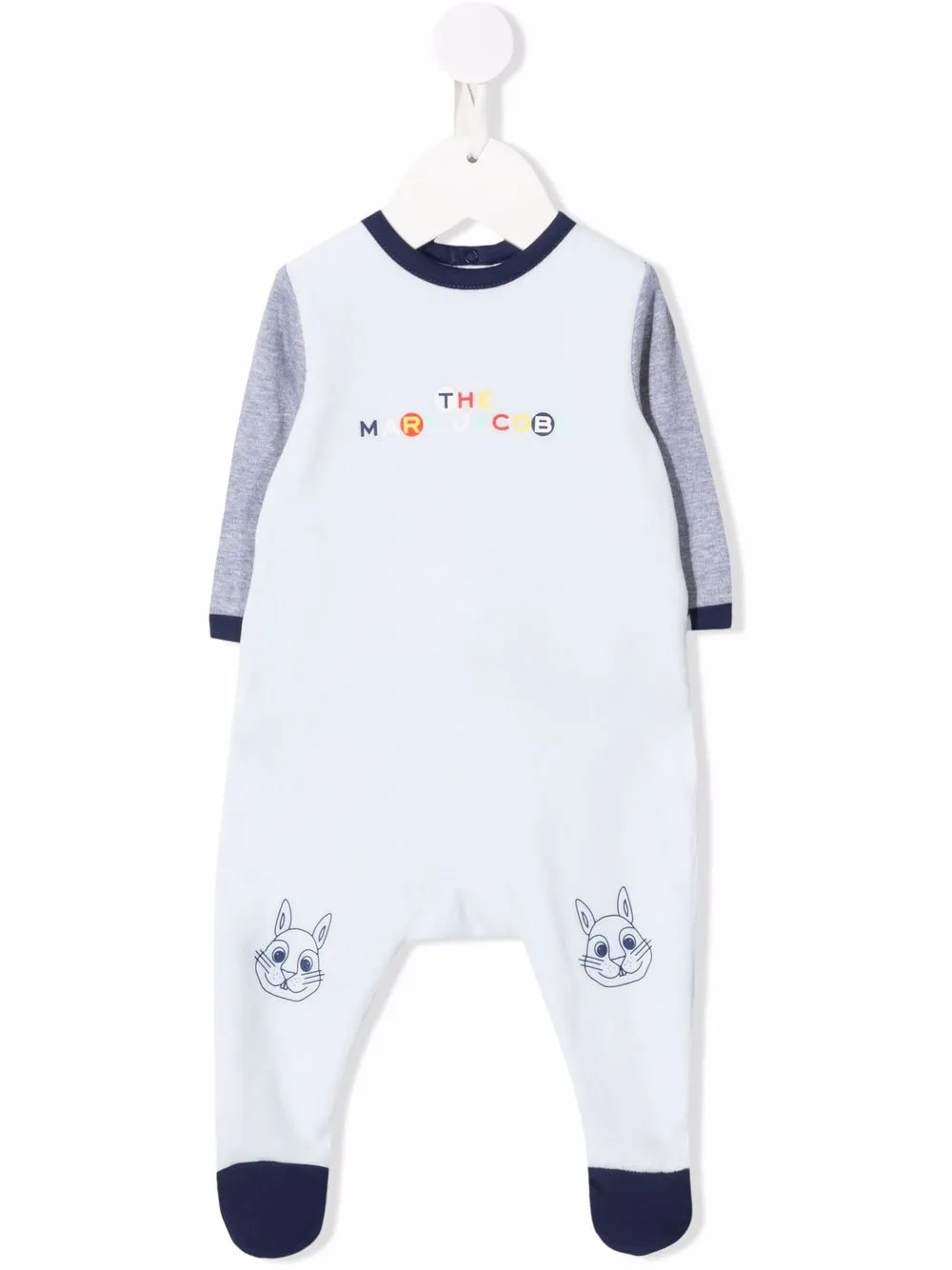 

Marc Jacobs Kids contrast panel logo-print pyjamas - Blue