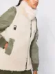 sacai faux-fur biker jacket