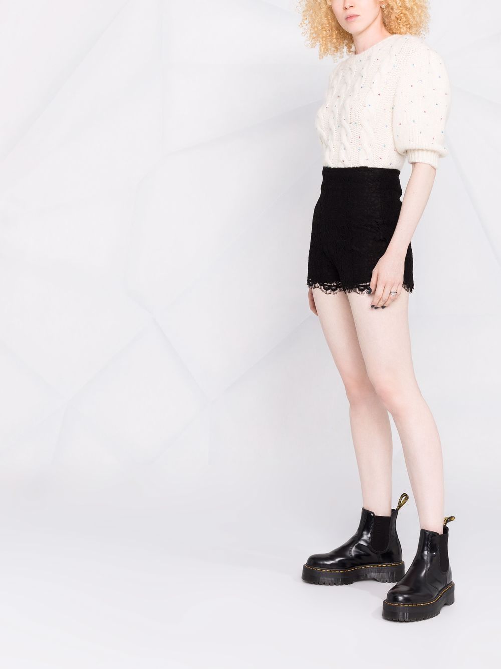 фото Red valentino high-waisted lace shorts