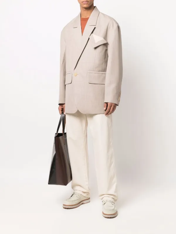 jacquemus white blazer